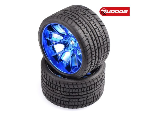 Sweep Road Crusher Onroad Belted tire Blue wheels 1/2 offset WHD 146mm Diameter SR-SRC1001BC