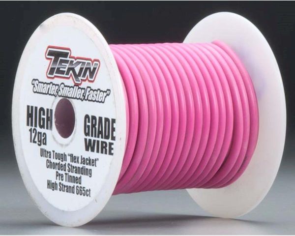 Tekin Silicon Power Wire 12awg 50 Pink TEKTT3018