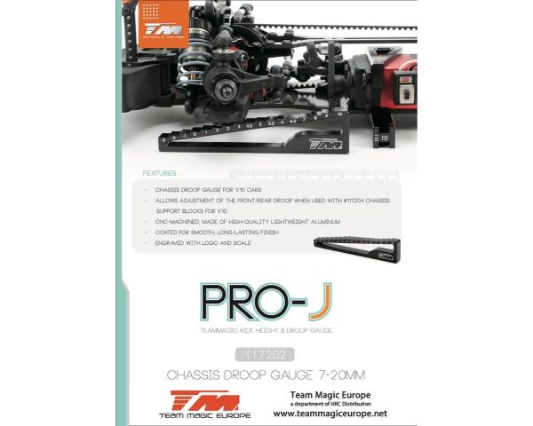 Team Magic Werkzeug Team Magic Pro-J Tools Droop-lehre 7-20mm