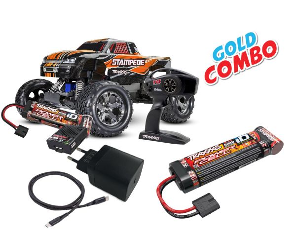 Traxxas Stampede RTR orange Gold Combo TRX36054-8-ORNG-GOLD-COMBO