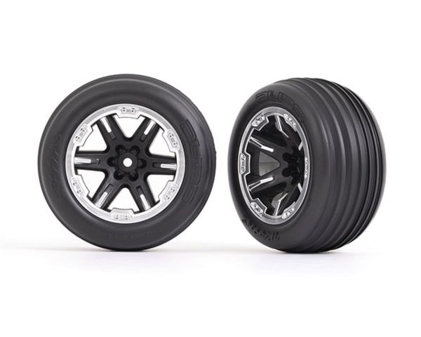 Traxxas Rille Reifen auf RXT Felge 2.8 vorne schwarz Satin Felge TRX3771X
