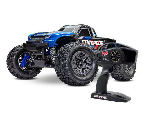 Traxxas Stampede 4x4 blau BL-2S Brushless Gold Combo