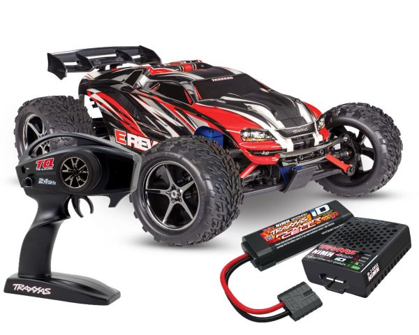 Traxxas E-Revo 1:16 rot RTR Brushed Silber Combo