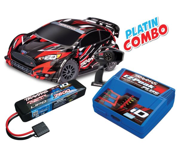 Traxxas Ford Fiesta ST Rally 4x4 BL-2S rot Platin Combo TRX74154-4-RED-PLATIN-COMBO