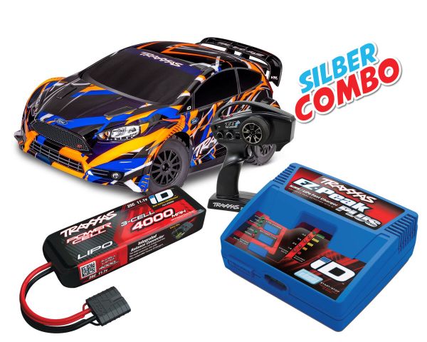 Traxxas Ford Fiesta ST Rally 4x4 VXL orange Silber Combo TRX74276-4-ORNG-SILBER-COMBO