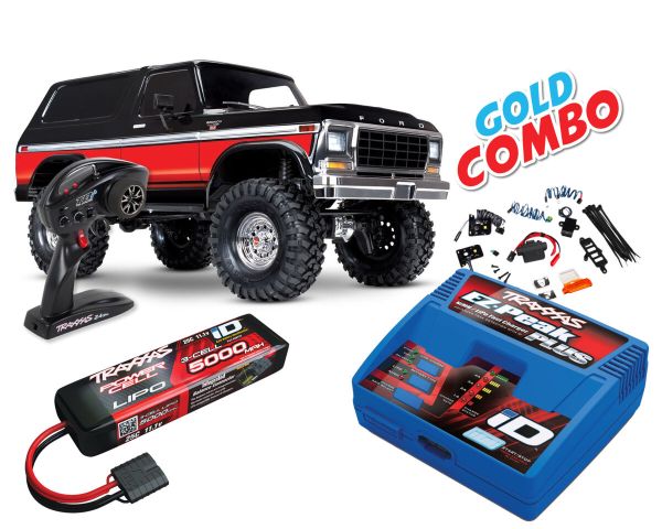 Traxxas Ford Bronco TRX-4 1979er schwarz rot Gold Combo TRX82046-4-RED-GOLD-COMBO