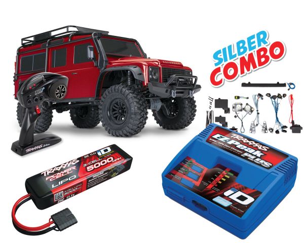 Traxxas TRX-4 Land Rover Defender rot Silber Combo TRX82056-4R-SILBER-COMBO