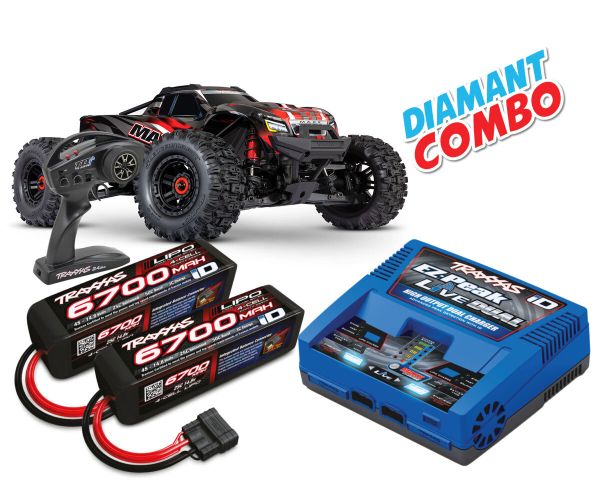 Traxxas Wide Maxx 1/10 Monster Truck RTR rot Diamant Combo TRX89086-4-RED-DIAMANT-COMBO