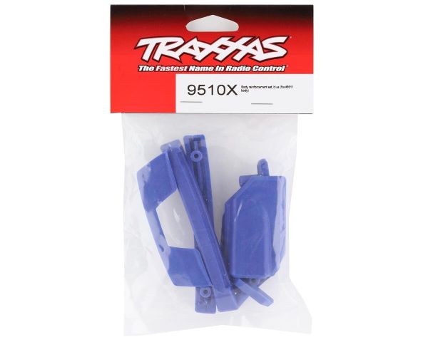 Traxxas Karosserie Verstärkungs Set blau mit Dach Skid Pads