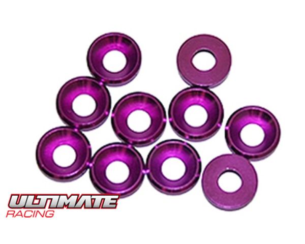 Ultimate Racing Scheiben Konisch Aluminium 4mm purple UR1511-P