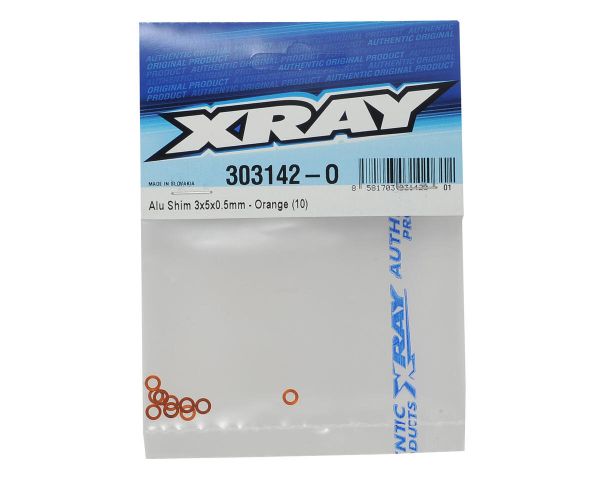 XRAY Alu Shims 3x5x0.5mm orange