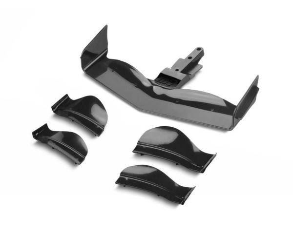 XRAY Einstellbarer vorne Flügel schwarz Flaches Design XRA371204-K