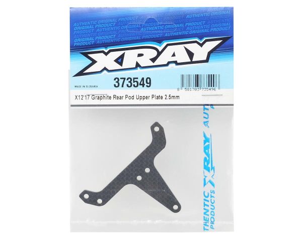 XRAY X12 17 Rear Pod Upper Plate Graphite 2.5mm