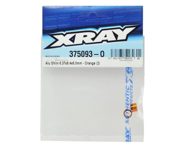 XRAY Alu Shims 1/4 Zoll x 8.4 x 6.0mm orange