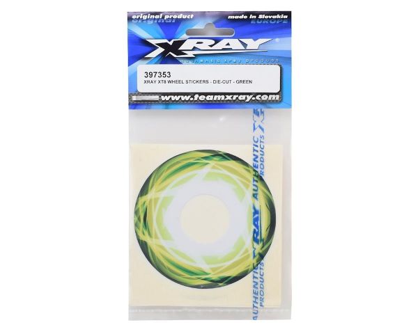 XRAY XT8 Wheel Stickers Die-Cut Green